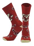 TCK Boston College Eagles Crew Socks - Men's & Women's NCAA Fan Apparel - Mayhem (Maroon/Vegas Gold/White, Made in USA, Large)