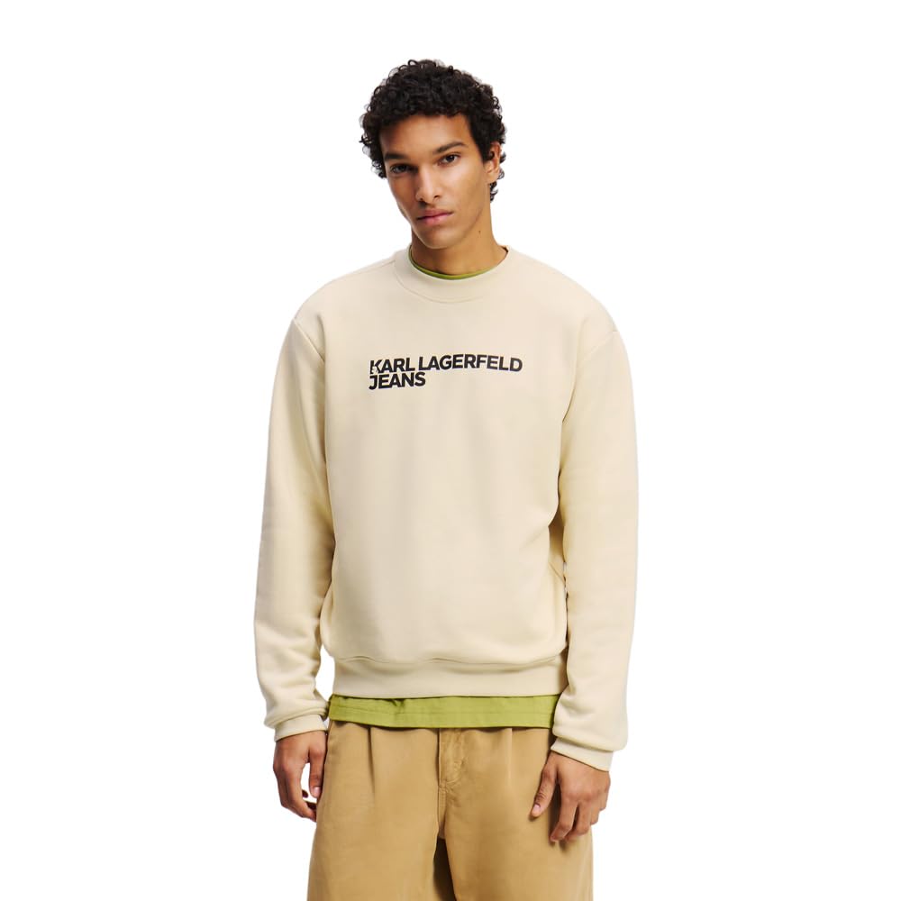 KARL LAGERFELD JEANS, Men's, Essential Logo Sweat, Regular Fit, Brown, M