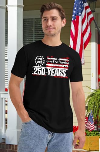 Image of Ithalt Men's American Flag Shirt 4th of July T-Shirt USA Patriotic Tee Shirt Independence Day Top