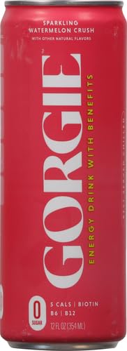 Gorgie Watermelon Crush Energy Drink, 12 FZ (Pack of 4)