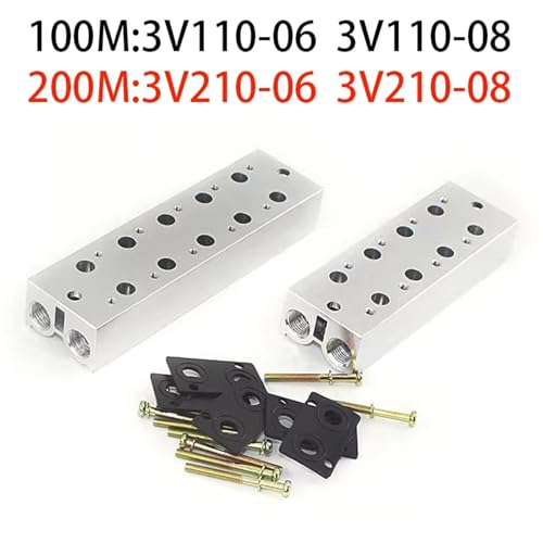 Plaque collecteur pneumatique 3V100 3V200 embase 12 stations 1/4 pouce