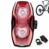 Luz trasera trasera de bicicleta con forma de altavoz rojo en forma de vertical 3 modo trasero de bicicleta con 2 ledes de batería impermeable a impermeable accesorios para bicicletas de reemplazo de