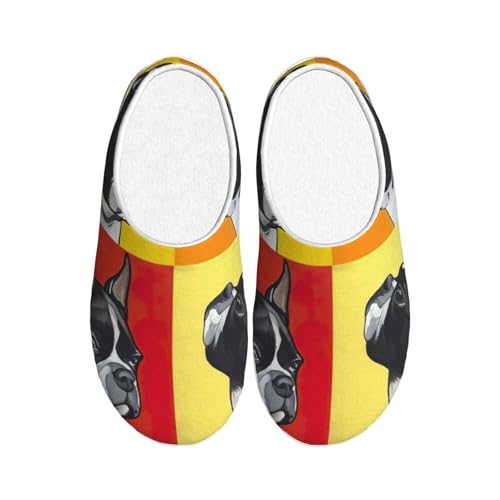 Pantoufles carlin EdWal anti-froid et anti-glisse en peluche douce pour homme et femme