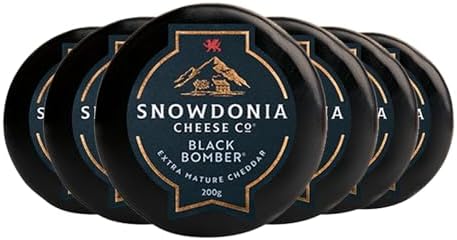 Snowdonia Little Black Bomber Cheese, 6 x 200g