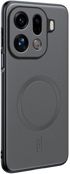 Capa compatível com Oppo Find X9 Pro 5G, couro PU, capa de telefo...