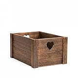 Wickerfield Small Wooden Box, Gift Basket, Wood Crate Boxfor Storage, Wood Storage Boxes, Wooden Crate Basket (Brown, Medium)