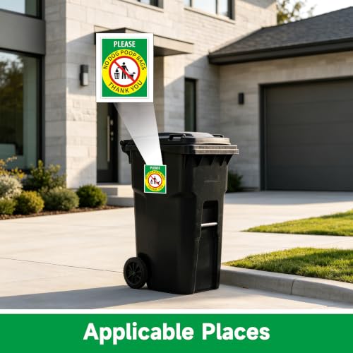 Image of 2PCS Please Do Not Dispose Poop Bags in This Trash Bin Stickers