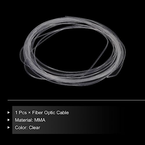 Image of MECCANIXITY PMMA Fiber Optic Light Side Glow Cable, 1.5mmx9m LED Transparent for Hotels, KTV, DIY Art, Home Decoration