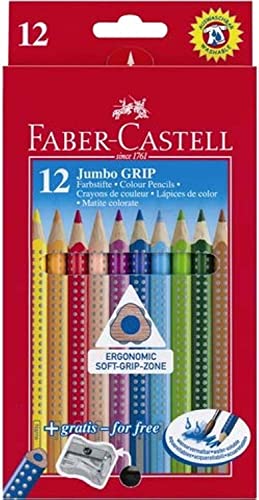 Crayons de couleur Jumbo Grip ergonomiques et mine incassable pour dessin aquarellable