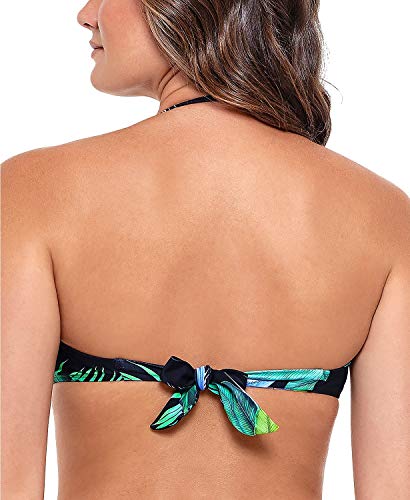 Salt + Cove Top de biquíni juvenil Tropic Glo Multi Bandeau, Tropical Glo Multi, L