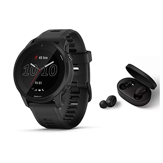 Garmin Forerunner 945 LTE-anslutning/nödhjälpmedel GPS multisport klocka smartklocka triathlon europakort musikfunktion 010-02383-20 svart inkl. Bluetooth-headset