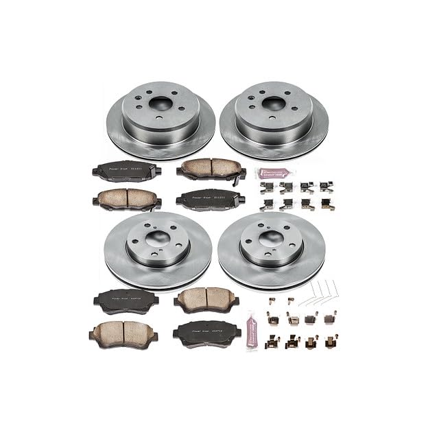 Image of PowerStop Front and Rear Brake Kit for Lexus SC300 1992-98 - Z17 Ceramic Brake Pads & Disc Rotors Replacement, KOE1071