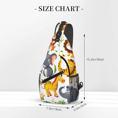 Mochila cruzada ligera unisex tipo sling animal miniatura 4