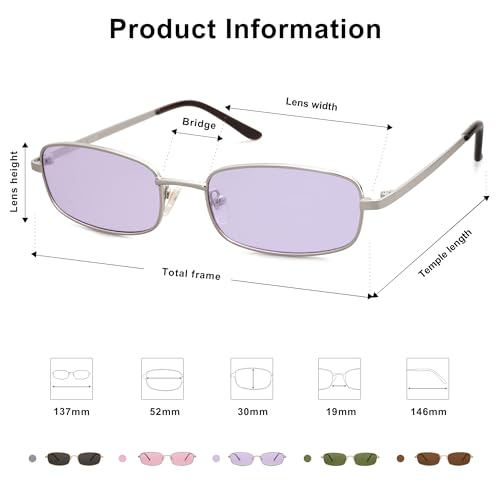 Image of SOJOS Trendy Rectangle Sunglasses Womens Mens, Retro 80s 90s Y2k Chic Narrow Thin Skinny Sunnies SJ1187