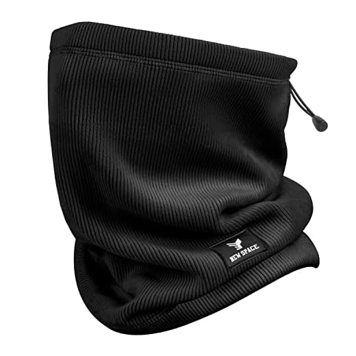 BTNEEU Calentador de Cuello para Hombre Mujer Braga para Cuello Invierno Térmico Lana Bufanda Cuello Moto Tubular Cuello Ciclismo Multifuncional Máscara Gorro de Esquí Correr Deporte (Negro)