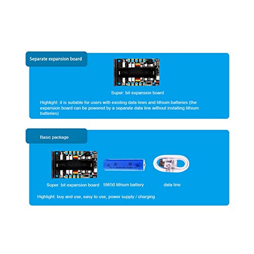 Planche d'expansion microbit Superbit avec interfaces IIC UART en lot de 2 pièces - 4