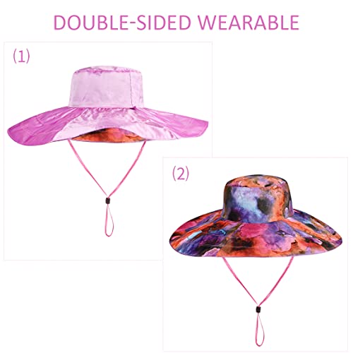 Outdoor Sun Hat Bucket Hats For Women, Foldable Sun Protection Wide Brim Sun Hats Beach Hat Quick-Dry Upf 50+ (One Size, Blue) #TOP2