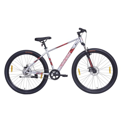 FIREFOX Tremor X 29D Single Speed Mountain Bicycle for Adult | Silver | Front Suspension | Disc Brake | Steel Frame:18inch | Ideal Rider Height:5'5-5'11 | 98% Pre-Assembled | Ideal for Mens