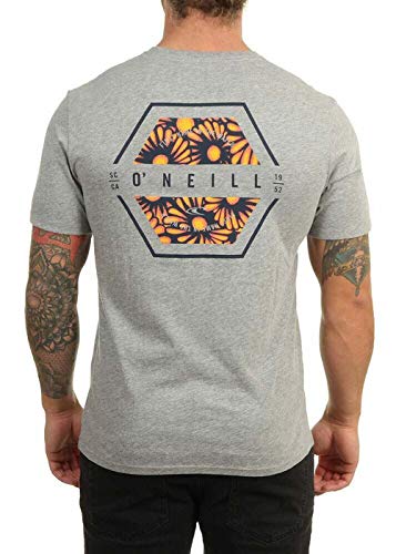O'NEILL Lm Phil Men's Short Sleeve T-Shirt, mens, Short-Sleeved T-Shirt, 0A2378, Grey (Silver Melee), S