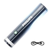 PHILIPS SFL1188 Linternas Recargables, Linterna LED Súper Brillante 400 lúmenes, 4 Modos de Iluminación, Linterna de...