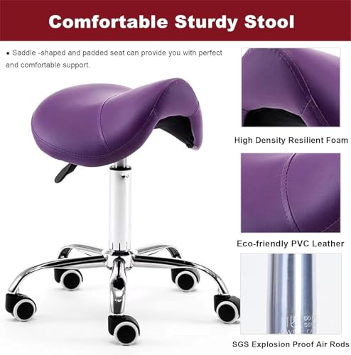 Ergonomischer Rollhocker mit Rollen, verstellbarer hydraulischer Stuhl für Spa, Salon, Zahnarzt und Klinik