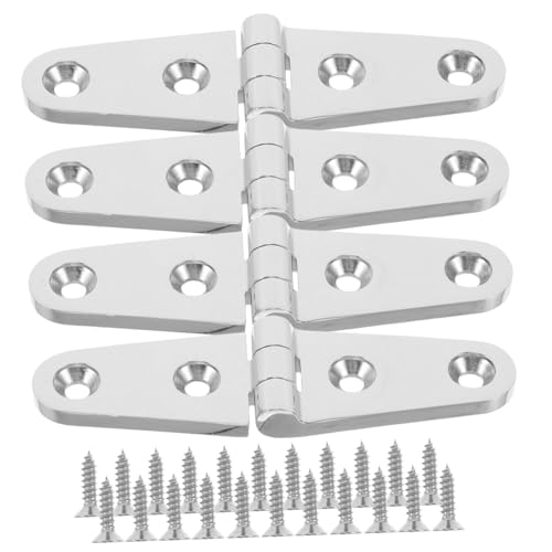 POPETPOP Marine Hinge Set Stainless Steel Hinges for Bass Boat Large Size Metal Rail Mounting