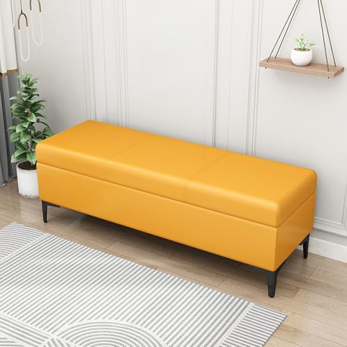 Banc ottoman rectangulaire grande capacité avec support de 136kg