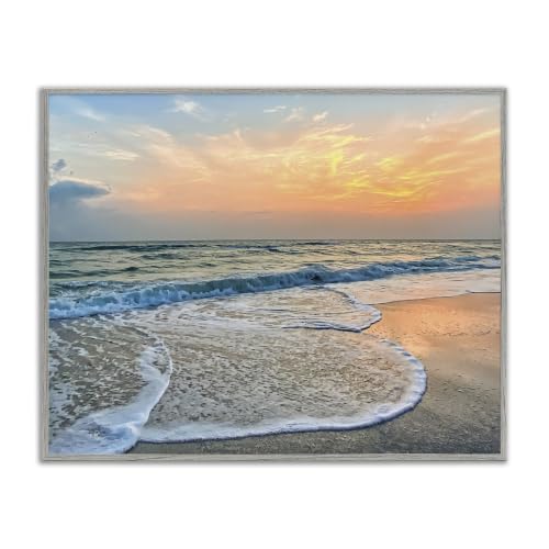 Panoramic Beach Layered Waves, 11 x 14 Inch Framed Giclée Print