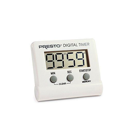 Amazon Brand - Presto! 04213 Timer Electronic Digital, White