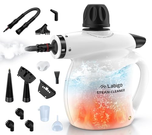 LABIGO Steam Cleaner, Pressurized Handheld 13pcs...