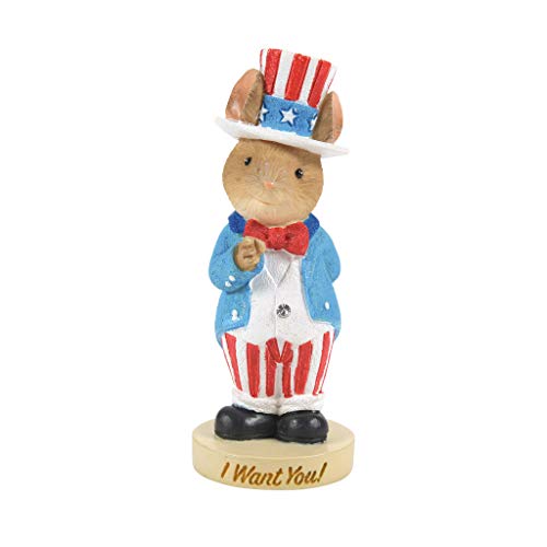 Enesco Tails With Heart Americana Uncle Sam Mouse Figurine, 2.52 Inch, Multicolor #TOP6