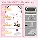 HITTI Super Large 31in Half Moon Light for Nail Desk, Foldable Arch Light for Nail Tech Lamp with Phone Stand, LED Table Lamp for Manicure, Handicraft, Art, Eyelash Extension (Crystal Diamond)-Pink