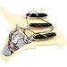 Yootones 11-Hole 3-Ply SSS Prewired Loaded Pickguard w/Single Coil Pickups Compatible with USA/Mexico Stratocaster Squier Electric Guitar (3Ply Cream)