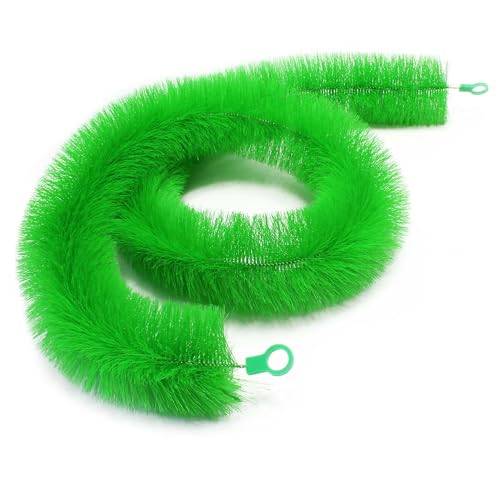 Wiltec Brosse pour Fraie 200cm Ø 15cm Brosse de reproduction Verte Brosse de ponte pour Carpes Koï Bassin Étang Équipement aquatique Entretien Étang Bassin de Jardin