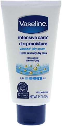 Vaseline Intensive Care Jelly Cream, Deep Moisture 4.5 oz (Pack of 3)
