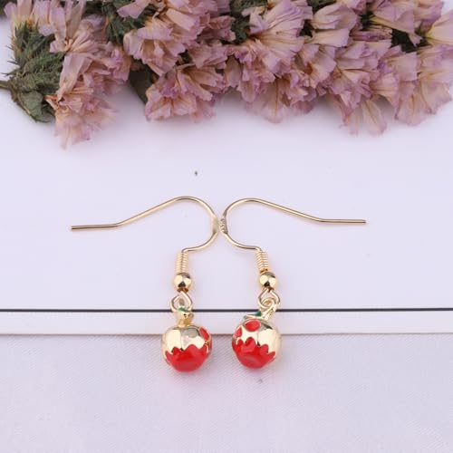 Image of UJIMS EQueen Fans Gift SnowW Poison Apple Enamel Pin Halloween Party Jewelry Poison Inspired Gift (PoisonA earrings)