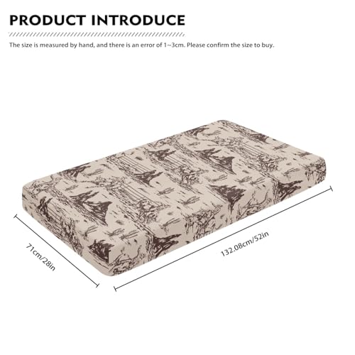 Image of Western Baby Crib Sheets for Boys Girls American Cowboy Fitted Crib Sheet for Standard Crib and Toddler Mattress Cute Baby Mattress Sheets Toddler Bed Sheet 52x28x8 in