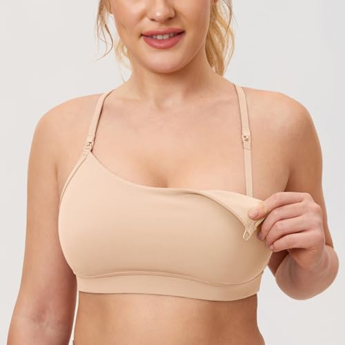Image of MOMANDA Yoga Nursing Bras for Breastfeeding Fixed Y Back Soft Support Nursing Sports Maternity Bra