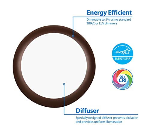 Image of NICOR Lighting RSD561120SOB RSDS56 Disk Light, Oil-Rubbed Bronze