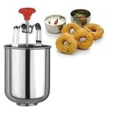 Stainless Steel Vada and Donut Maker, Manual Dispenser with Press Handle, Kitchen Tool for Homemade Snacks Pack of 1