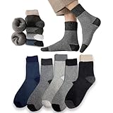 [MOSOTECH] 靴下 メンズ 冬 温かい 厚手 5足セット 秋冬防寒 暖かい ソックス・ 通気性 ソックス・防寒 保温 耐久性 伸縮性・室内 アウトドア 登山 キャンプ 24-28㎝