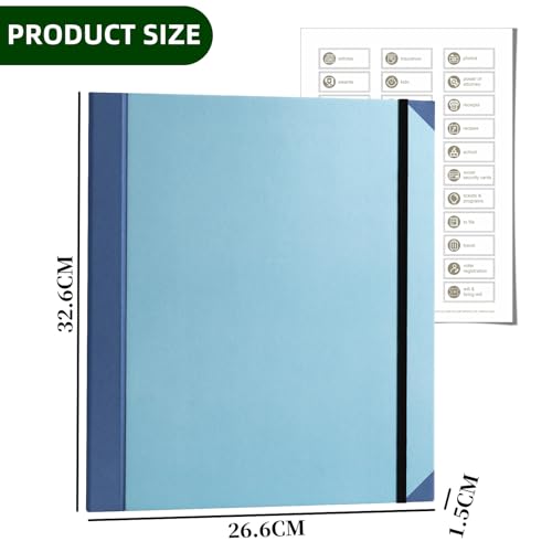 Pastas fólio com bolsos, organizador de arquivos sanfonados para papel, notas, organizador de docume