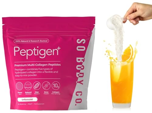 SoBodyCo Unique 5 Types of Collagen Powder 300g, Collagen Supplements for Women, Pure Unflavoured Premium Hydrolysed, Peptides Powder for Hair Skin Nails Muscles SoBodyCo Unique 5 Types of Collagen Powder 300g, Collagen Supplements for Women, Pure Unflavoured Premium Hydrolysed, Peptides Powder for Hair Skin Nails Muscles