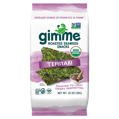 Gimme Snacks Organic Roasted Seaweed Teriyaki, 1 Ct #TOP17