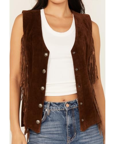 Scully Western Vest Womens Bohemian Fringe Snap Front F0_L11263