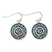 Blue Mandala Earrings for Women - Handmade