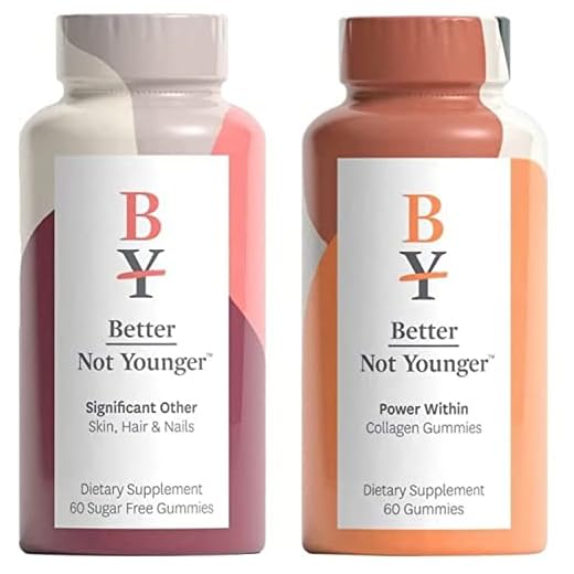 Better Not Younger Power Within Skin & Scalp Collagen Dietary Supplement and Significant Other Hair, Skin, & Nails Dietary Supplement Bundle, Gluten-Free Chewable Gummies
