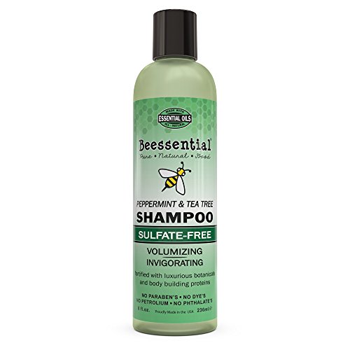 Beessential Sulfate Free Shampoo, Peppermint Tea Tree, 8 Ounce