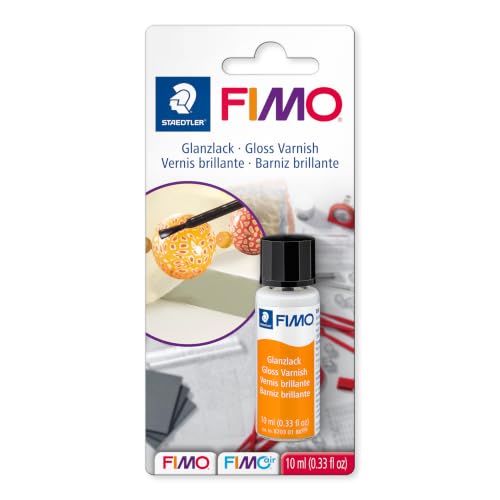 STAEDTLER FIMO 8703 Glanzlack – 10 ml, mit Pinsel, Klarlack