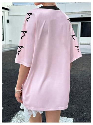 SOLY HUX Girl's Jersey Shirts Short Sleeve V Neck Oversized T-Shirts Number Graphic Summer Tops2